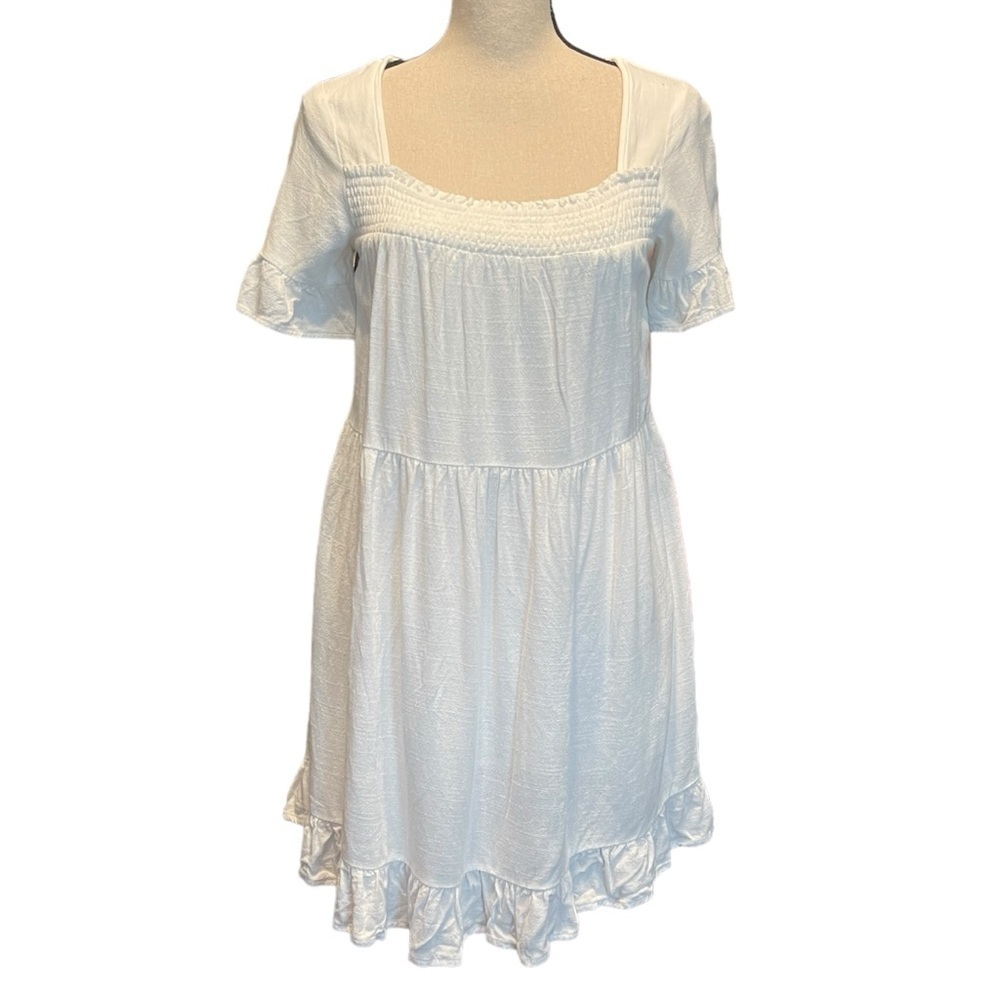 Princess Polly Livia White Tiered Mini Baby Doll Dress Women's‎ 2
